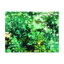 Leaf Music Pattern Postcard