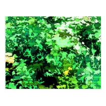 Leaf Music Pattern Postcard