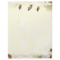 leaf personalized stationary letterhead