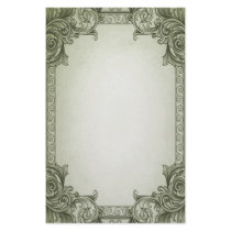 Leaf Scrolls - green stationery