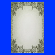 Leaf Scrolls - green Custom Stationery