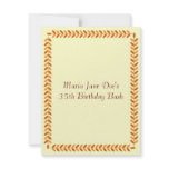 Leaf Simple Decorative Border Personalized Invite