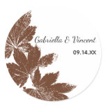 Leaf Stamp Wedding Envelope Seal Sticker