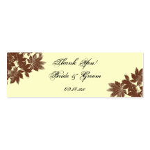 Leaf Stamp Wedding Favor Tag Business Card Templates