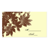 Leaf Stamp Wedding Place Card Business Card Templates