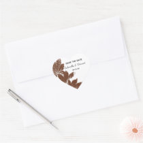 Leaf Stamp Wedding Save the Date Envelope Seals Stickers