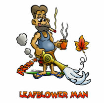 LEAFBLOWER MAN PHOTO SCULPTURE