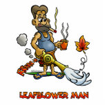 LEAFBLOWER MAN PHOTO SCULPTURE