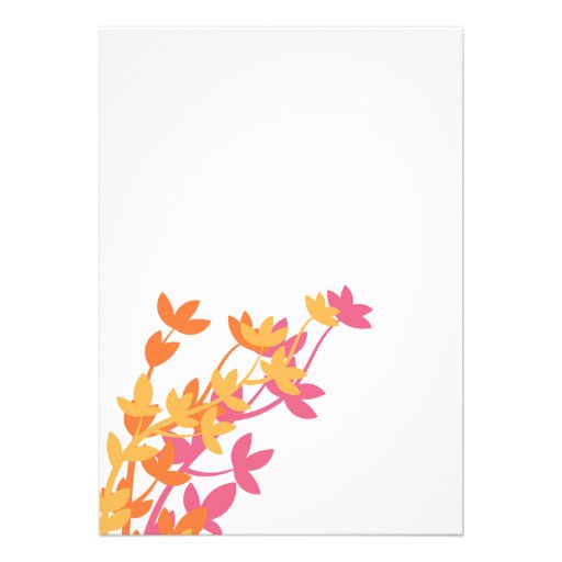 Leafy Elegance In Honeysuckle Delight Wedding Personalized Invites
