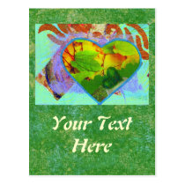 Leafy Heart custom postcards