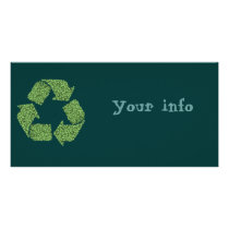 Leafy Recycle Symbol photo cards
