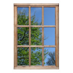 Leafy Tree View from a Window print