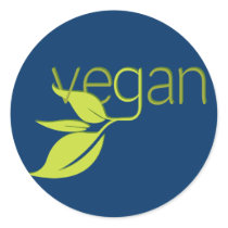 Leafy Vegan Round Sticker