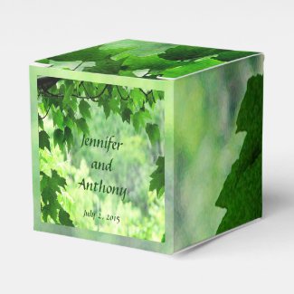 Leafy Wedding Favor Boxes
