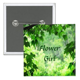 Leafy Wedding Flower Girl Pin