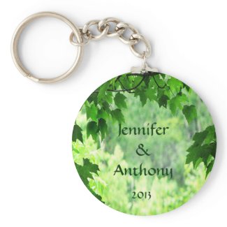 Leafy Wedding Keychain