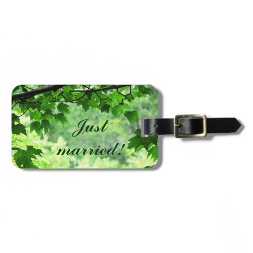 Leafy Wedding Luggage Tags