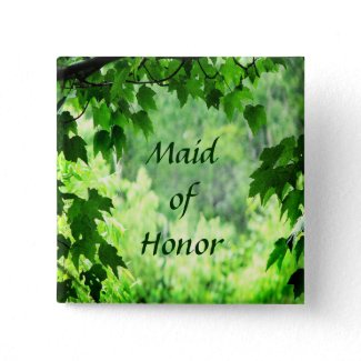Leafy Wedding Maid of Honor Pin