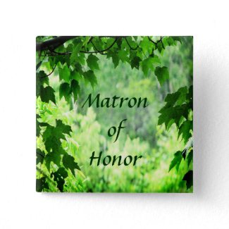 Leafy Wedding Matron of Honor Pin