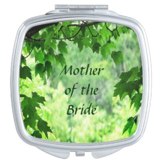 Leafy Wedding Mother of the Bride Compact Mirror