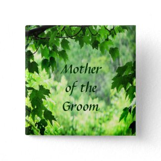 Leafy Wedding Mother of the Groom Pin