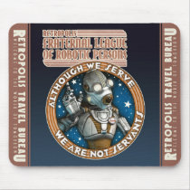 League of Robotic Persons Mouse Pad mousepads by Retropolis_Travel League of Robotic Persons Mouse Pad mousepads