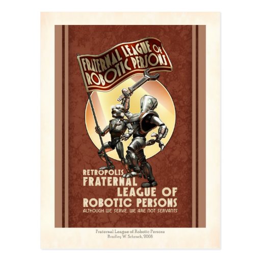 League of Robotic Persons Postcard