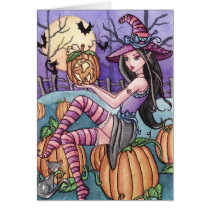 Leah - Pumpkin Witch Card