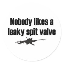 Leaky Spit Valve stickers by TeeShirtsTShirts Leaky Spit Valve stickers