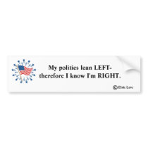 Lean Left Bumper Sticker