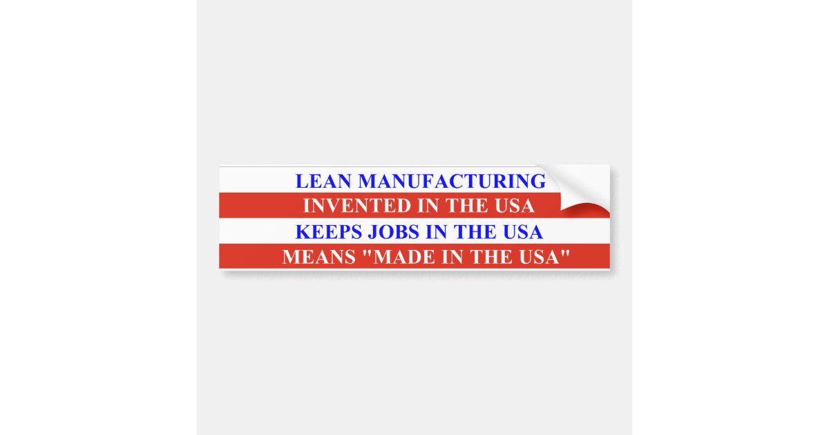 Lean Manufacturing Bumper Sticker Zazzle