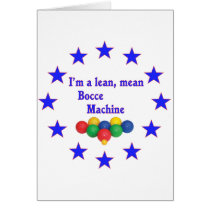 Lean Mean Bocce Machine Greeting Card