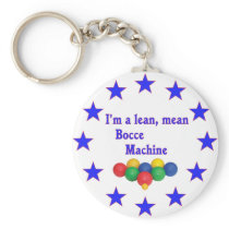 Lean Mean Bocce Machine Key Chains