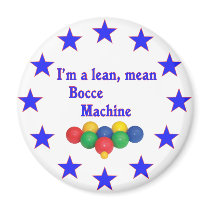Lean Mean Bocce Machine Magnet