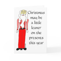 Lean Santa Christmas Greeting Card by Victoreeah Lean Santa Christmas Greeting Card