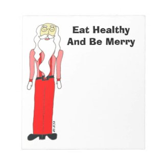 Lean Santa - Eat Healthy And Be Merry notepad