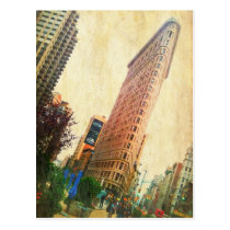 leaning Flatiron Building postcards