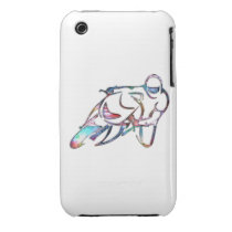Leaning Into Curve Rainbow Metallic iPhone 3 Cases