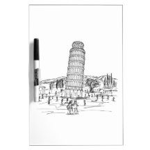 leaning tower of pisa dry erase boards