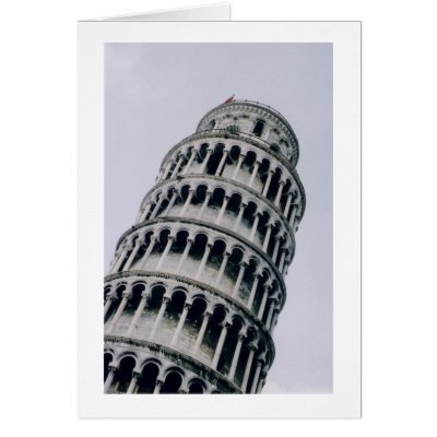 Leaning Tower of Pisa, Italy Card by christellewiggins