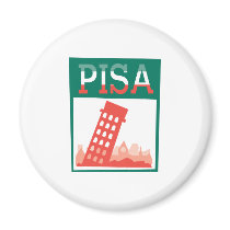Leaning Tower of Pisa magnets by NationalPrideTees Leaning Tower of Pisa magnets