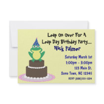 Leap Day Birthday Party Invitation