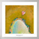 Leap of faith little heart hopeful art painting posters