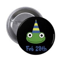 Leap Year Birthday Pinback Buttons