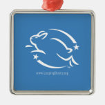 Leaping Bunny Logo Christmas Ornament