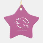 Leaping Bunny Logo Christmas Ornament
