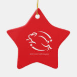 Leaping Bunny Logo Christmas Ornament