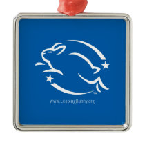 Leaping Bunny Logo ornaments