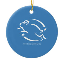Leaping Bunny Logo ornaments