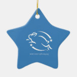 Leaping Bunny Logo Christmas Tree Ornaments